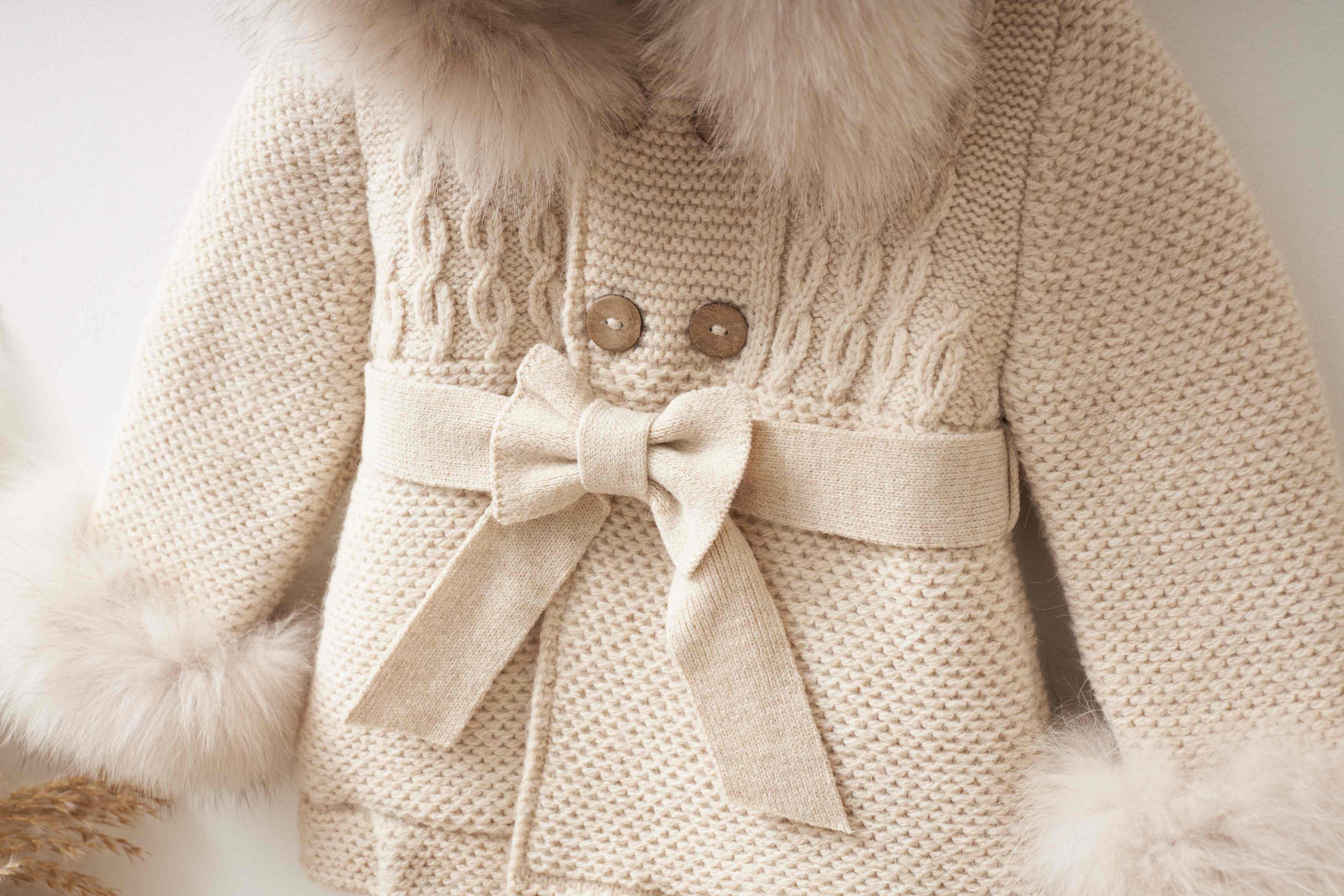 Luxurious Knitted Jacket with Hood