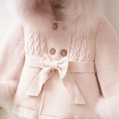 Luxurious Knitted Jacket with Hood