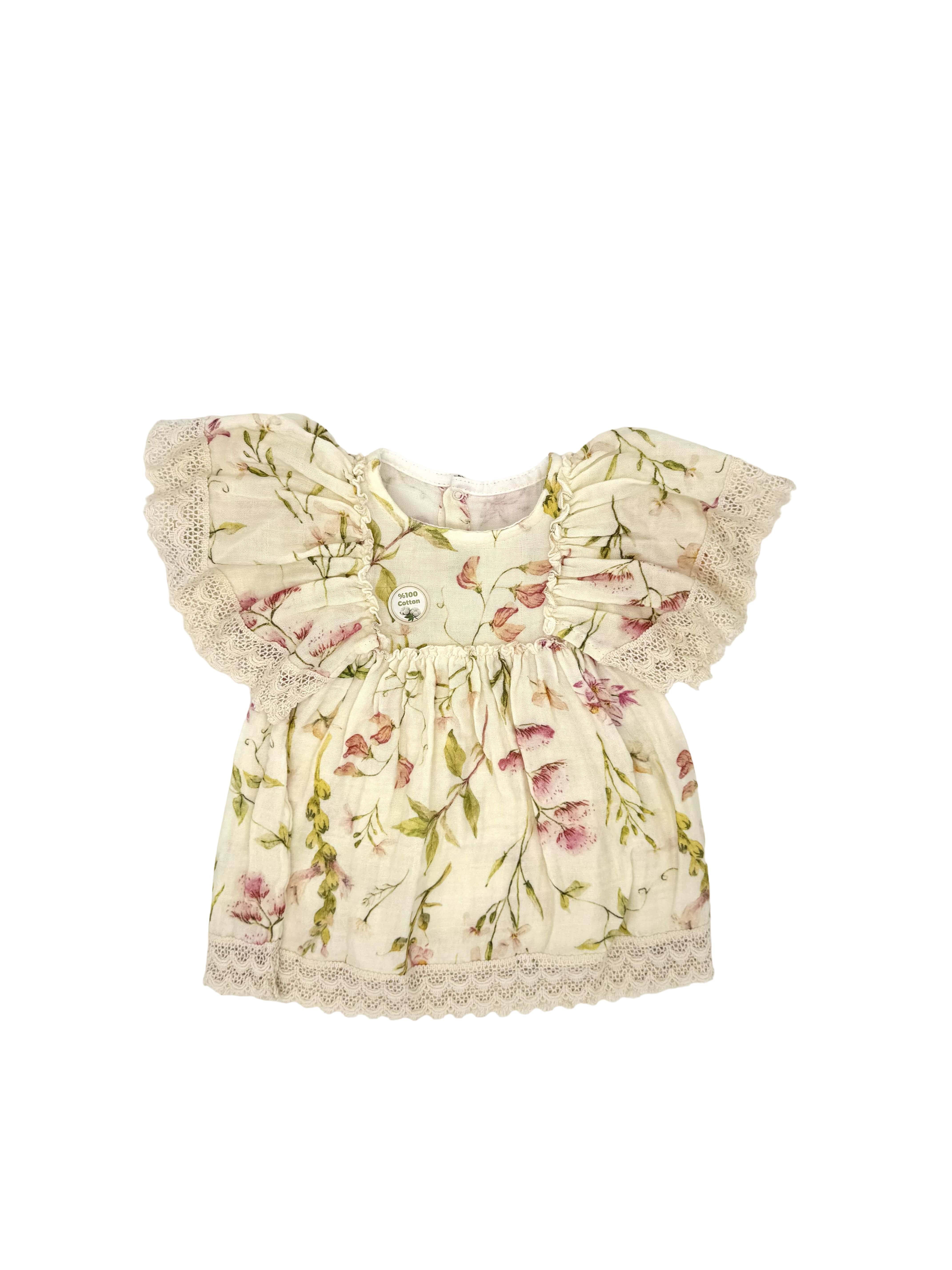 Kleid mit Volantärmeln