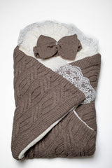 Daunenwickeldecke braun